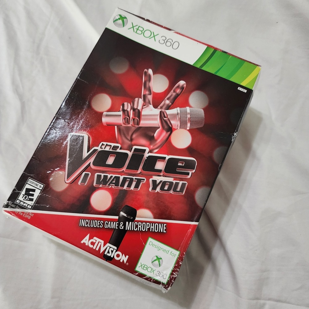 The Voice:‎ I Want You (XBOX 360) Case, Microphone & Disc Free Fast Shipping